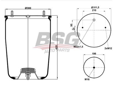 BSG 09-380-078 Körük, Havalı Süspansıyon 0542941010