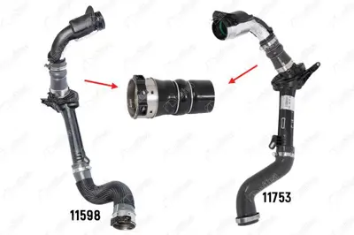 NIFEA 11599 Turbo Hortumu Kucuk Plastık Parca Harıc Renault Megane Iıı 1.5 Dcı Renault Fluence 1.5 Dcı 11> 144602487R8200687468