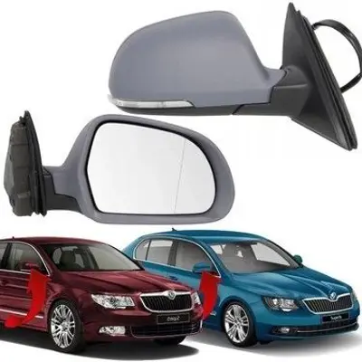 PRO-A 291472 Ayna Komple (13 Kablolu Katlanır Tıp) Sag Superb 08>15 3T1857508CB