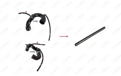 NIFEA 11366 Turbo Borusu Hortumu Clıo Iı Kangoo 98> Logan 04> 1.5 Dcı 5mm X 11mm =15cm 82004041938200136780