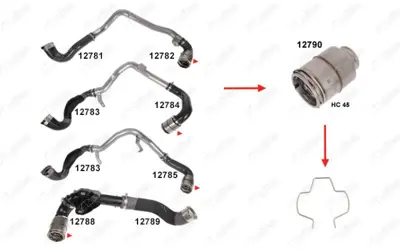 NIFEA 12792 Turbo Borusu Sekmanı Nv400 Movano B Master Iıı 10> (144604669r) 144607250R144603730R