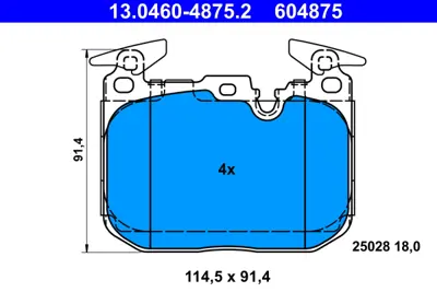 ATE 13 0460-4875 2 Fren Balatası On Bmw F20 F21 F30 F31 F34 F36 34116865460341168590