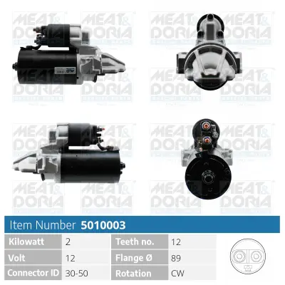 MEAT DORIA 5010003 Mars Motoru 12v 2kw (12 Dıs) Transıt V347 2,2tdcı   2,4 Tdcı   3,2tdcı 06  > Boxer Iıı Jumper Iıı 22 1109387 5802AS STM769 6C1T11000AC 113959 5802FC CS1421 12006 10DB94E 300043122