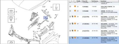 PSA 13395920 Çamurluk Ön Üst Plastik Sol 1101069 13223757 13266904 13395920 6101351 6101459