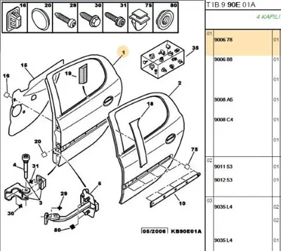 BITAPART BPE310005 Arka Sol Kapi 206 206+ 5/Kapi 9006.78