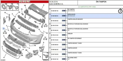 PSA 1608698880 Ön Çeki Demir Kapak C-Els 1608698880