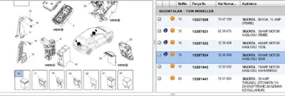 PSA 13257524 Sigorta Kare 60 Amp 1238459 13257524