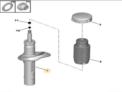 PSA 9810797380 Sağ Ön Amortisör 9810797380