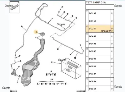 BITAPART BPE210047 On Cam Silecek Su Depo Kapagi 407 6432.37