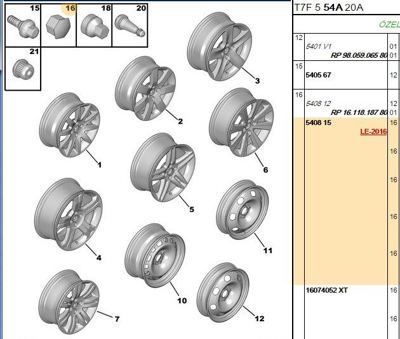 PSA 5408.15 Ürünün Yeni Kodu: 16074052xt 5408.15