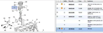 PSA 25195324 Piston 25185486 25195324