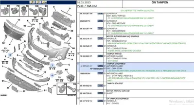 PSA 168464289V Tampon Çıtası 168464289V