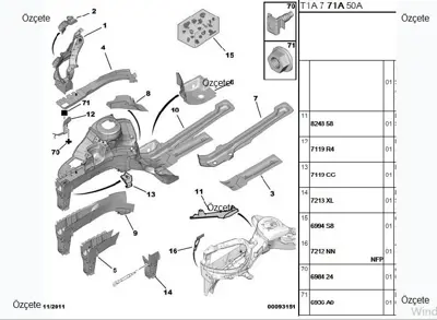 BITAPART BPE309057 Far Yuva Saci Sol Peugeot 206 98-06 7212.WN 7212.Z8