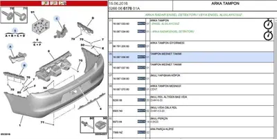 PSA 1608703680 Arka Tampon Bağlat.Tak. C-Els 1608703680