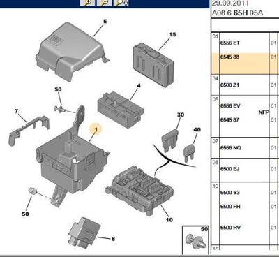 PSA 6545.88 Sıgorta Dıs Kutusu 6545.88