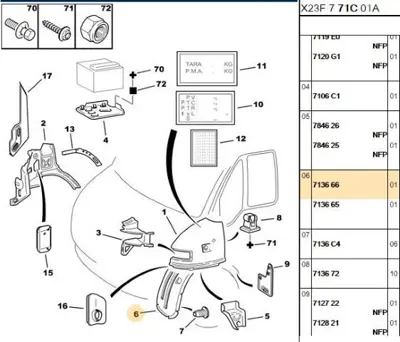 PSA 7136.66 Ön Sol Çam. Dablumbazi Boxer/Em 713666 713666 713666 713666 