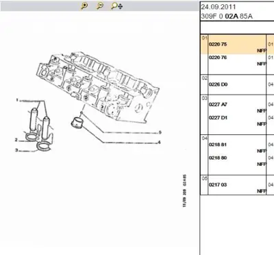 PSA 0220.75 Subap Gaydi  Xud7-Xud9  1ere Repar  0,29partner M49 Expert 1 Berlingo M49 Jumpy 1 Scudo 1 22075 0220.75 22075 22075 
