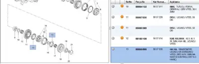 PSA 55569599 Senkromeç Sarısı 3.Ve 4. Vites CORSAE M 55566682 55569599 9007013 9007030