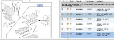 PSA 55572547 Üst Takım Con .A14net 1606354 55572547