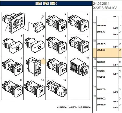 PSA 6554.48 Ayna Kumanda Dugmesi 655448 655448 655448 655448 655448