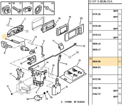 PSA 9926.80 Ham Anahtar 992680