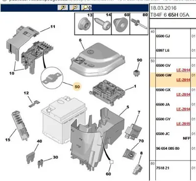 PSA 6500.GW Yeni No:9665407980 6500.GW