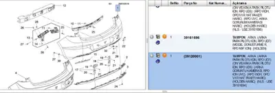 PSA 39120001 Arka Tampon Opel Astra K Park Sensorlu 39120001