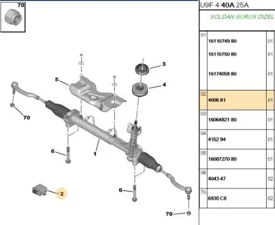 PSA 4006.81 Direksiyon Beyni  4006.81