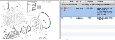PSA 55588066 Piston 55571105 55588066 624002 625068