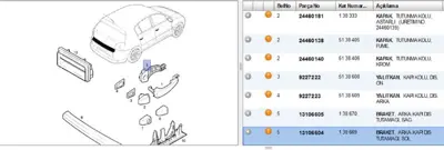 PSA 13106604 Braket Arka Sol Kapı Kolu 310828 VECTRAC 13106604 138669 5138615 9180170