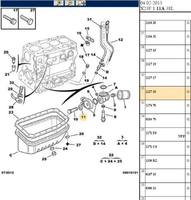 PSA 1127.16 Conta S-2800  1127.16