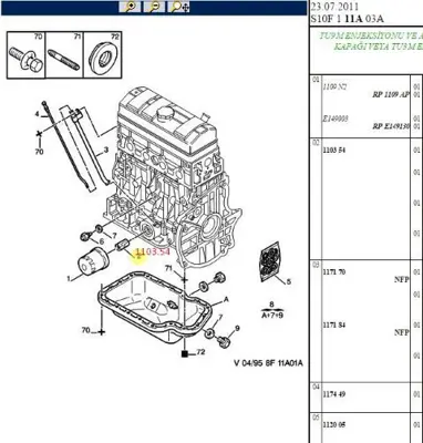 PSA 1103.54 Yag Filitre Memesi Tu3 - 2 110354 1103.54 110354 110354 