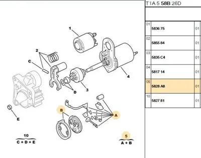 PSA 5828.A8 Marş Kömürü  5828.A8