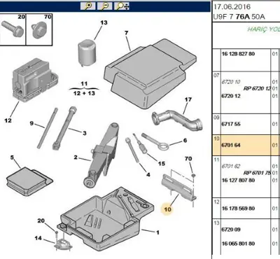PSA 6701.64 Bağlantı Ayağı  6701.64