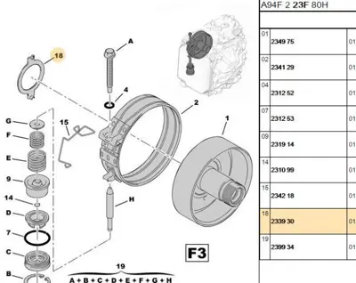 PSA 2339.30 Otom.şanzıman Rondelası  2339.30