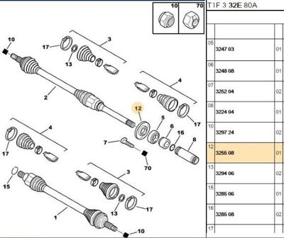 PSA 3255.08 Aks Bılya Koruyucu Orta 325508