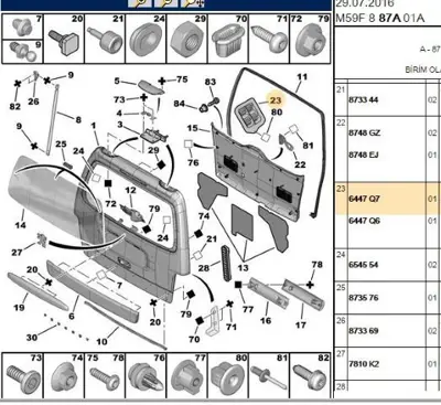 PSA 6447.Q7 Hava Plastiği 6447Q7