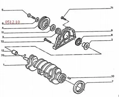PSA 0512.10 Kasnak Civata Pulu 51210 0512.10 51210 51210 