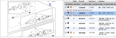 PSA 13248675 Aks Mili Ön Sol Komple CORSAD 13248675 374826 5374176 95518748
