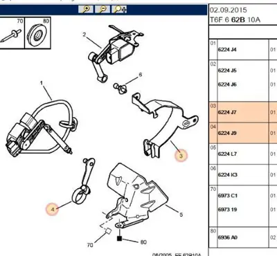 PSA 6224.J9 Otomatik Far Ayar Levyesi 6224.J9