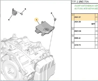 PSA 2531.27 Otomatik şanzıman Beyni  2531.27