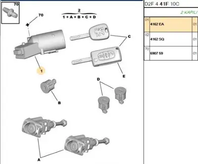 PSA 4162.EA Komple Kontak 4162EA