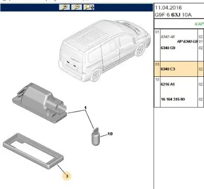 PSA 6340.C3 Plaka Lamba Bağlantı Ayak 6340C3