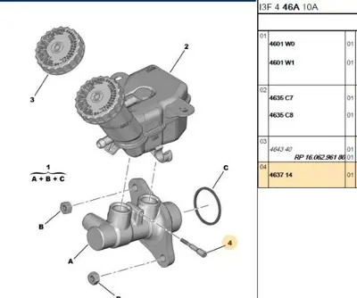 PSA 4637.14 Bağlantı Vidası  4637.14