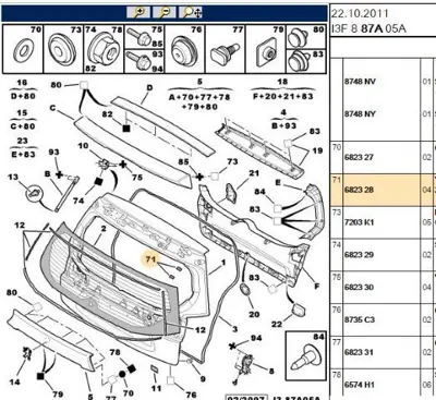 PSA 6823.28 Kelebek Cam Bantı  6823.28