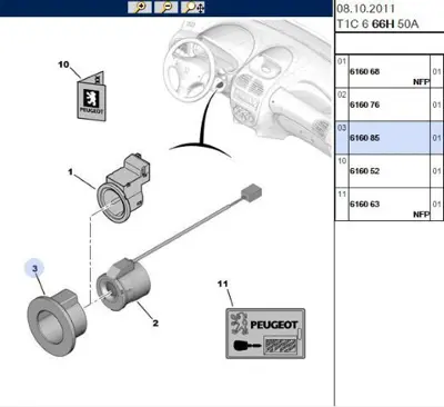 PSA 6160.76 Transpondör Anteni  90543626