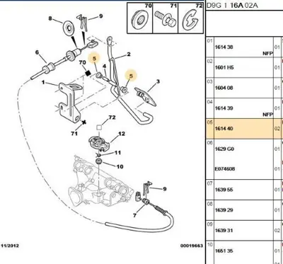 PSA 1614.40 Gaz Pedal Bağlantı Burcu  1614.40