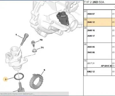 PSA 2645.12 O-Ring 264512