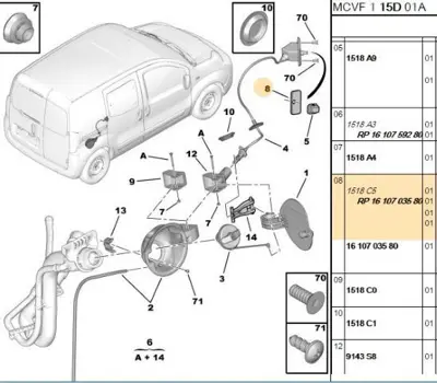 PSA 1518.C5 Bakalit Kapak 1518C5