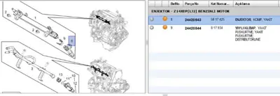 PSA 24420543 Enjektör Z14xep Astra G-H-CORSAC-D 24420543 5817425